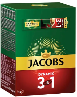 Кавовий напій Jacobs 3 в 1 Dynamix 12.5 г х 24 шт